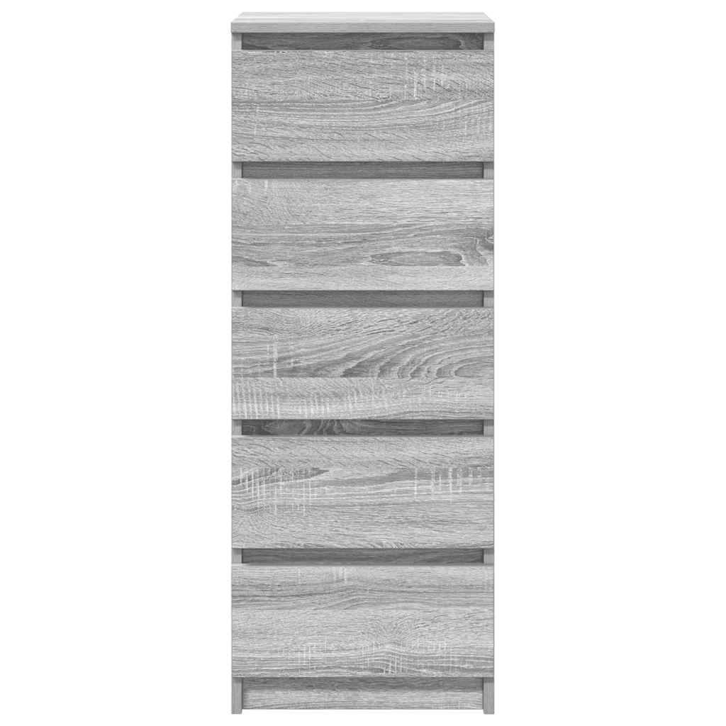 Komoda s ladicama Siva Sonoma 37,5x35x99 cm Konstruirano drvo