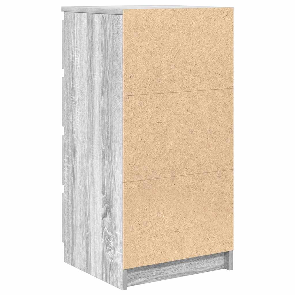 Komoda s ladicama Siva Sonoma 37,5x35x99 cm Konstruirano drvo