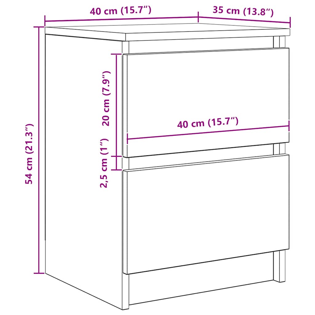 TV ormarić Sonoma hrast 40x35x54 cm Konstruirano drvo