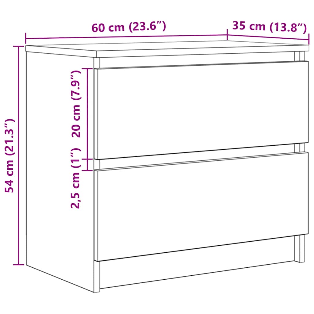 TV ormarić smeđa boja hrasta 60x35x54 cm konstruirano drvo