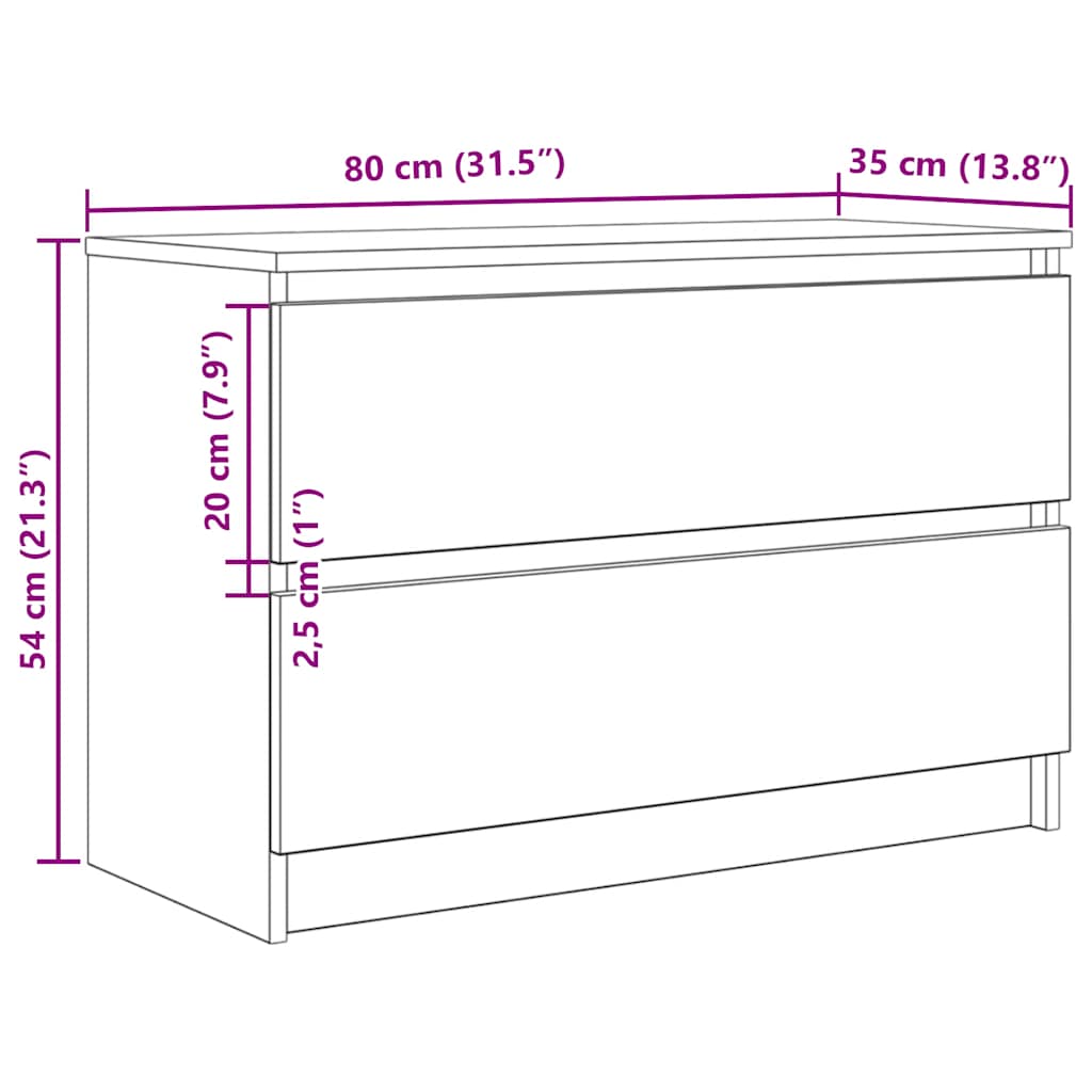 TV ormarić Artisan hrast 80x35x54 cm izrađeno drvo