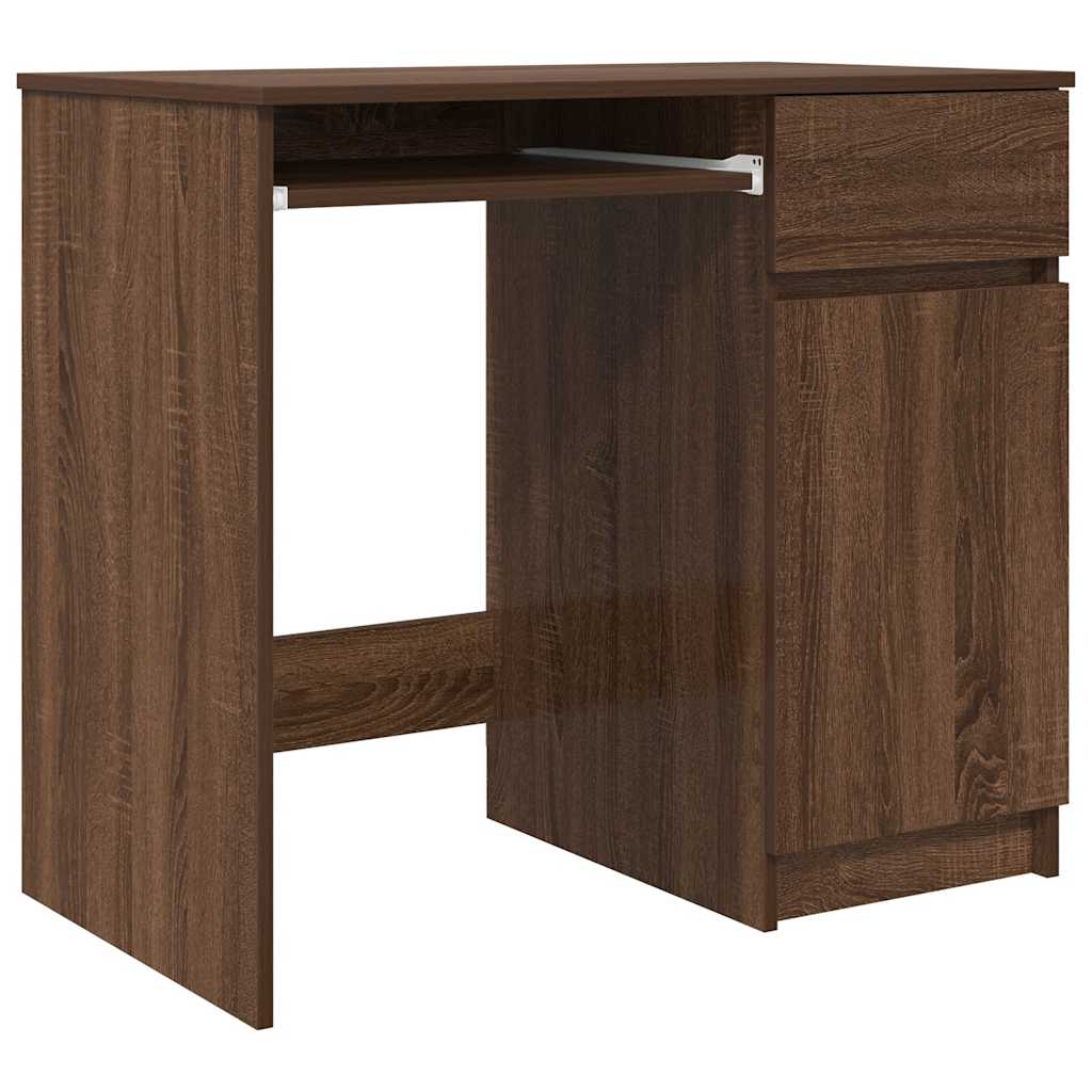 Radni stol smeđi hrast 86x49x76 cm konstruirano drvo