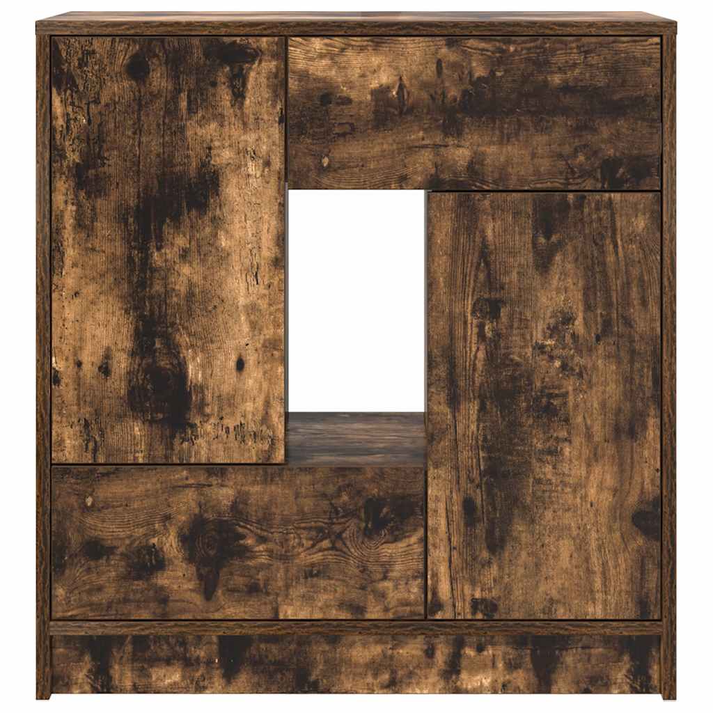 Komoda s ladicama i vratima dimljeni hrast 70,5x34x74,5 cm