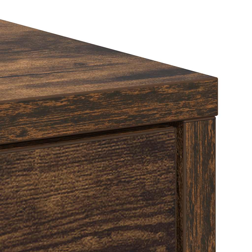 Komoda s ladicama i vratima dimljeni hrast 70,5x34x74,5 cm