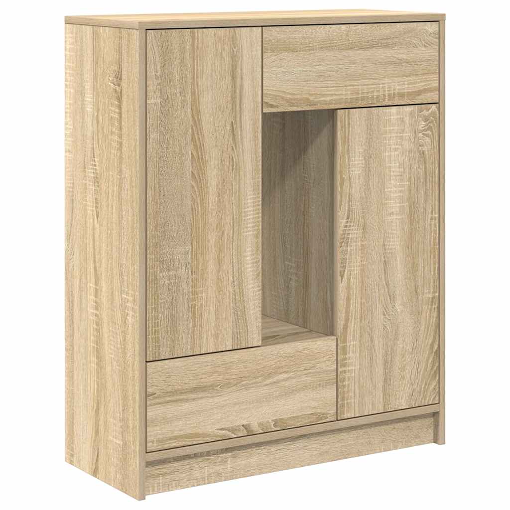 Komoda s ladicama i vratima sonoma hrast 73x31x90 cm