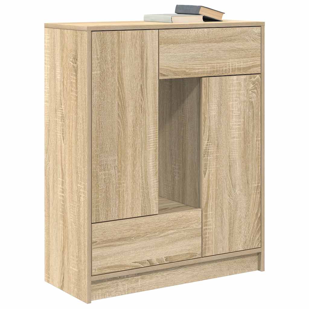 Komoda s ladicama i vratima sonoma hrast 73x31x90 cm
