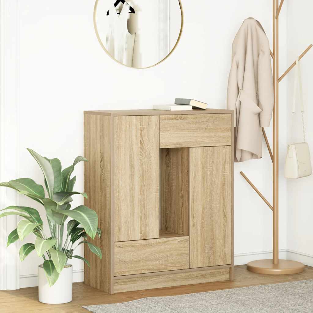 Komoda s ladicama i vratima sonoma hrast 73x31x90 cm