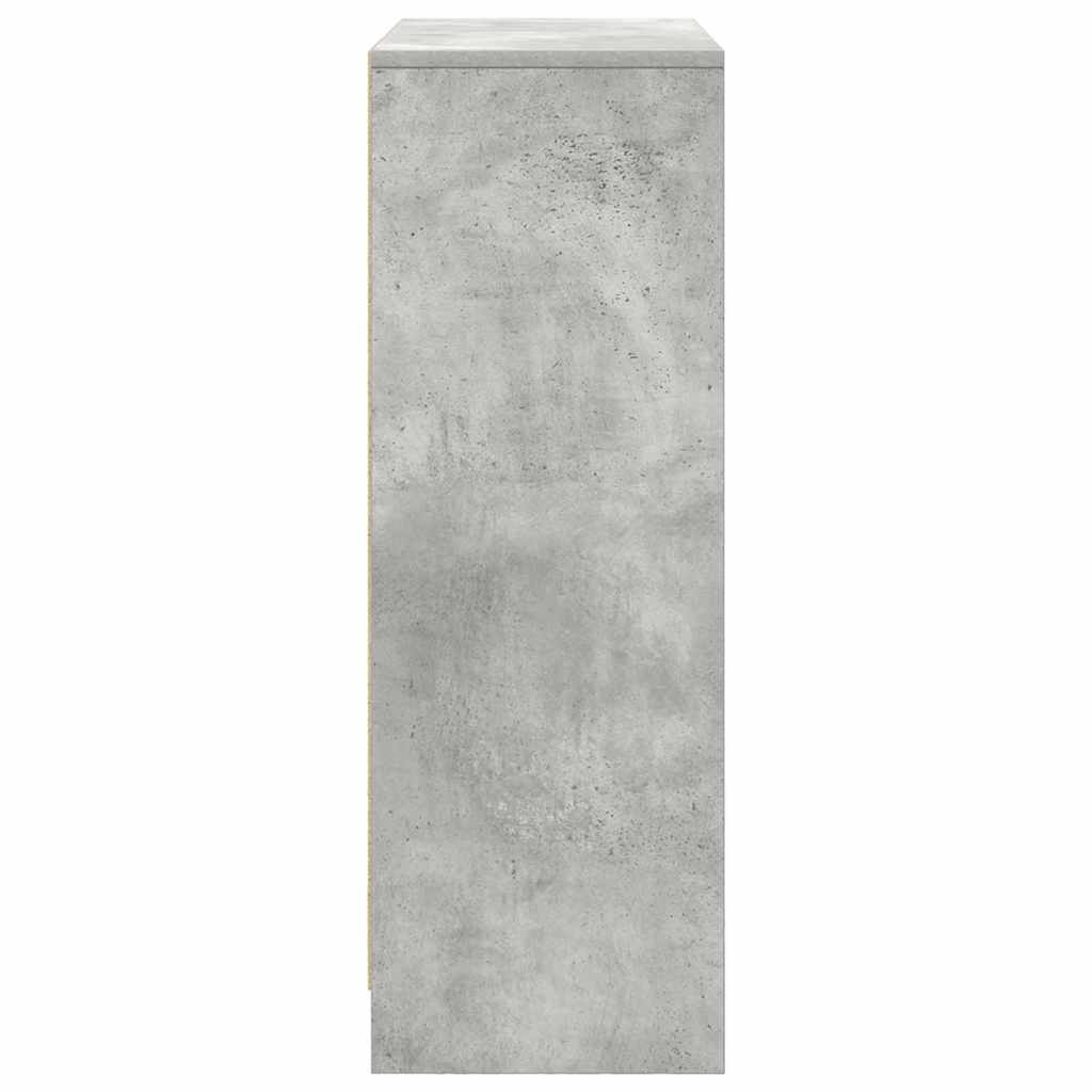 Komoda s ladicama i vratima beton siva 73x31x90 cm