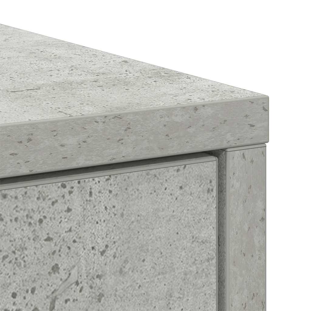 Komoda s ladicama i vratima beton siva 73x31x90 cm