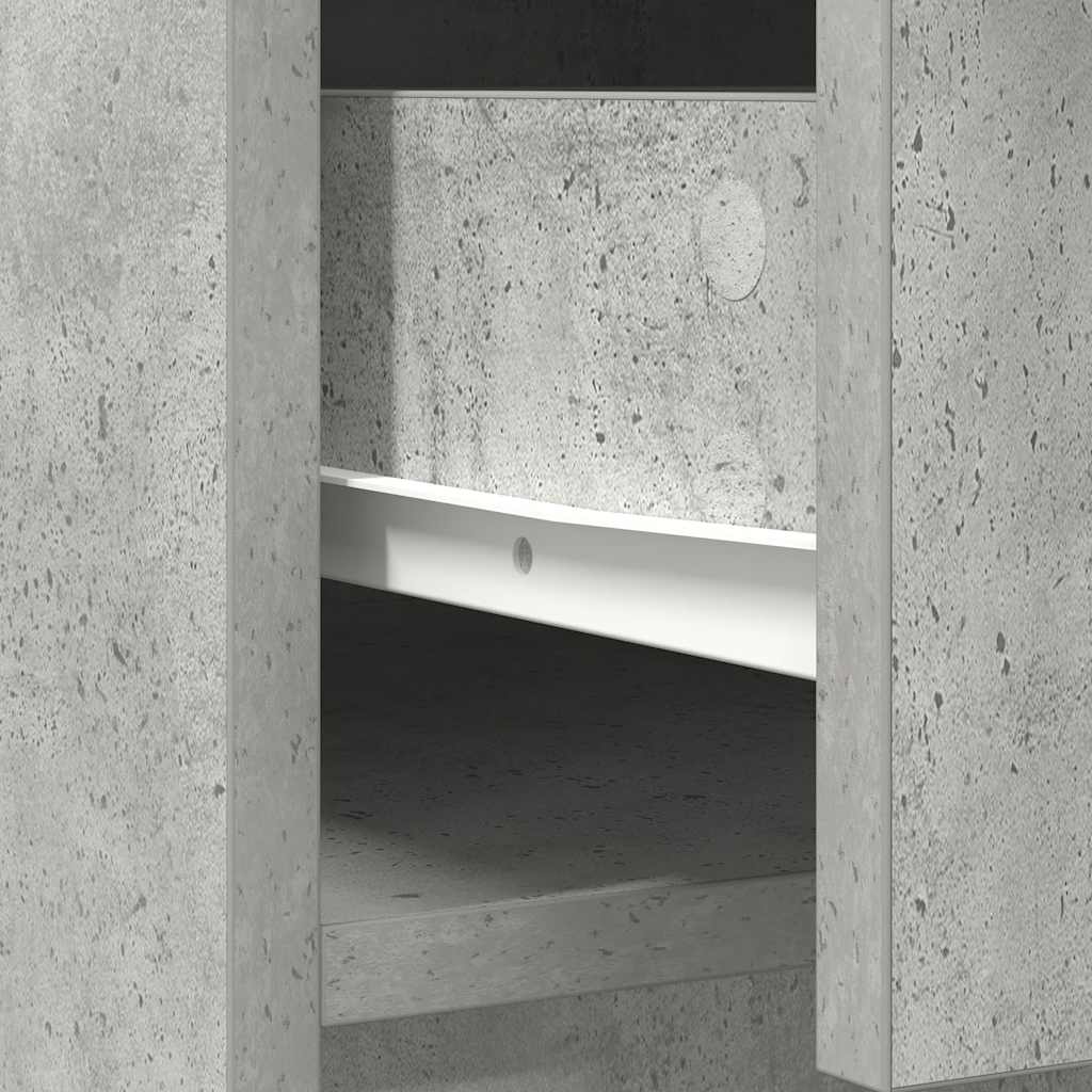 Komoda s ladicama i vratima beton siva 73x31x90 cm