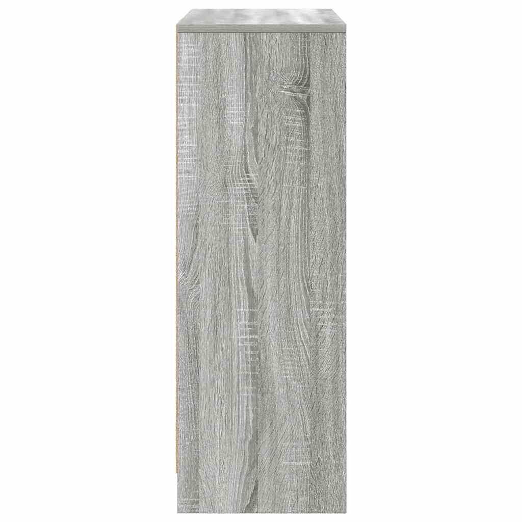Komoda s ladicama i vratima siva sonoma 73x31x90 cm