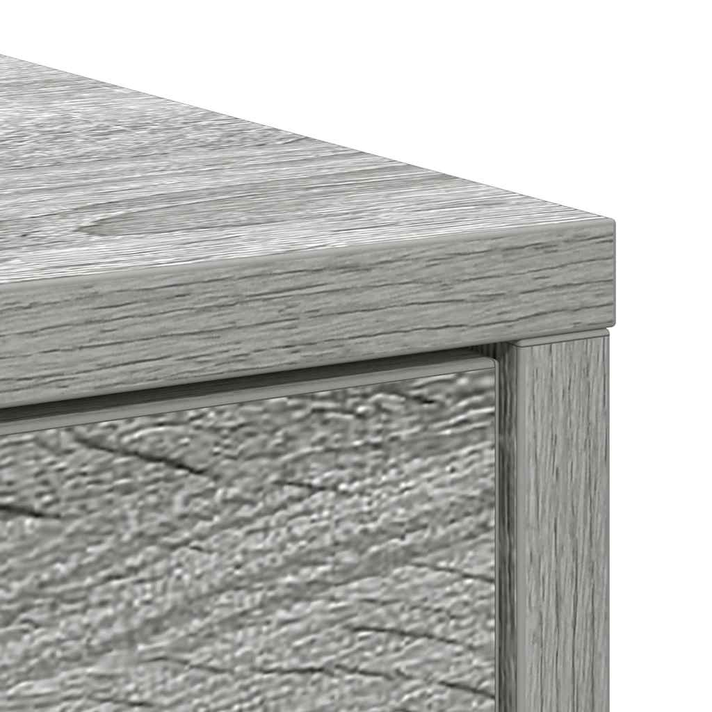 Komoda s ladicama i vratima siva sonoma 73x31x90 cm