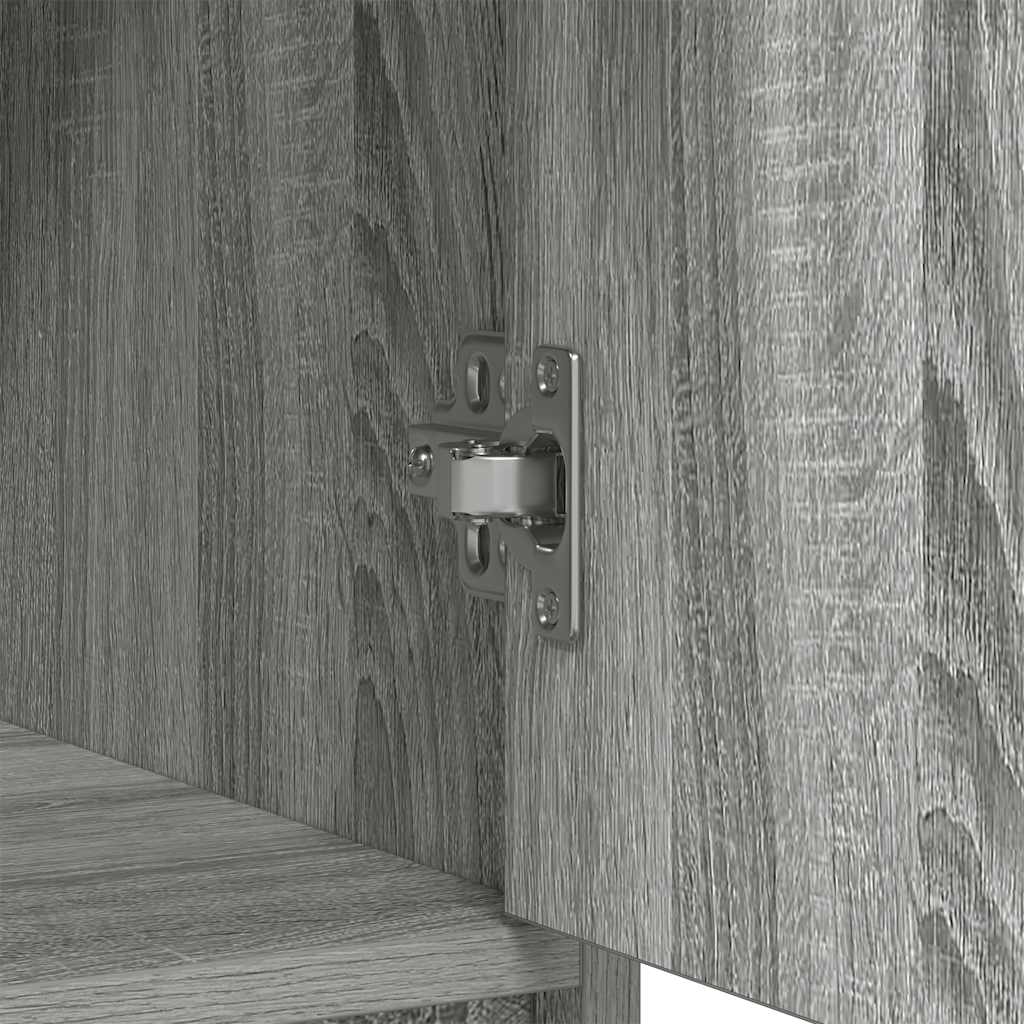 Komoda s ladicama i vratima siva sonoma 73x31x90 cm