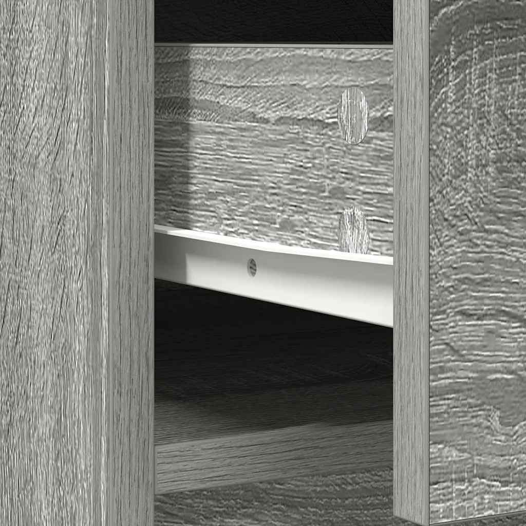 Komoda s ladicama i vratima siva sonoma 73x31x90 cm