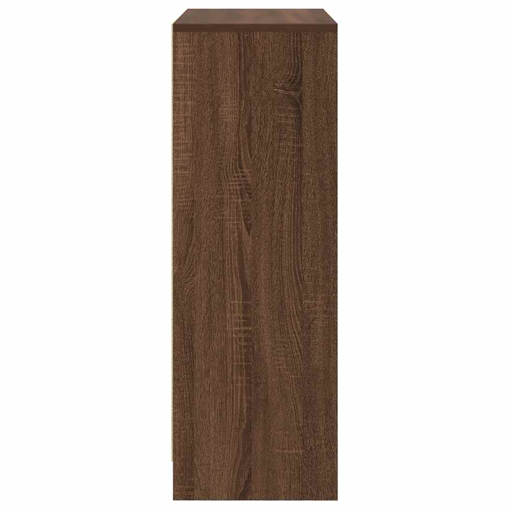 Komoda s ladicama i vratima smeđi hrast 73x31x90 cm