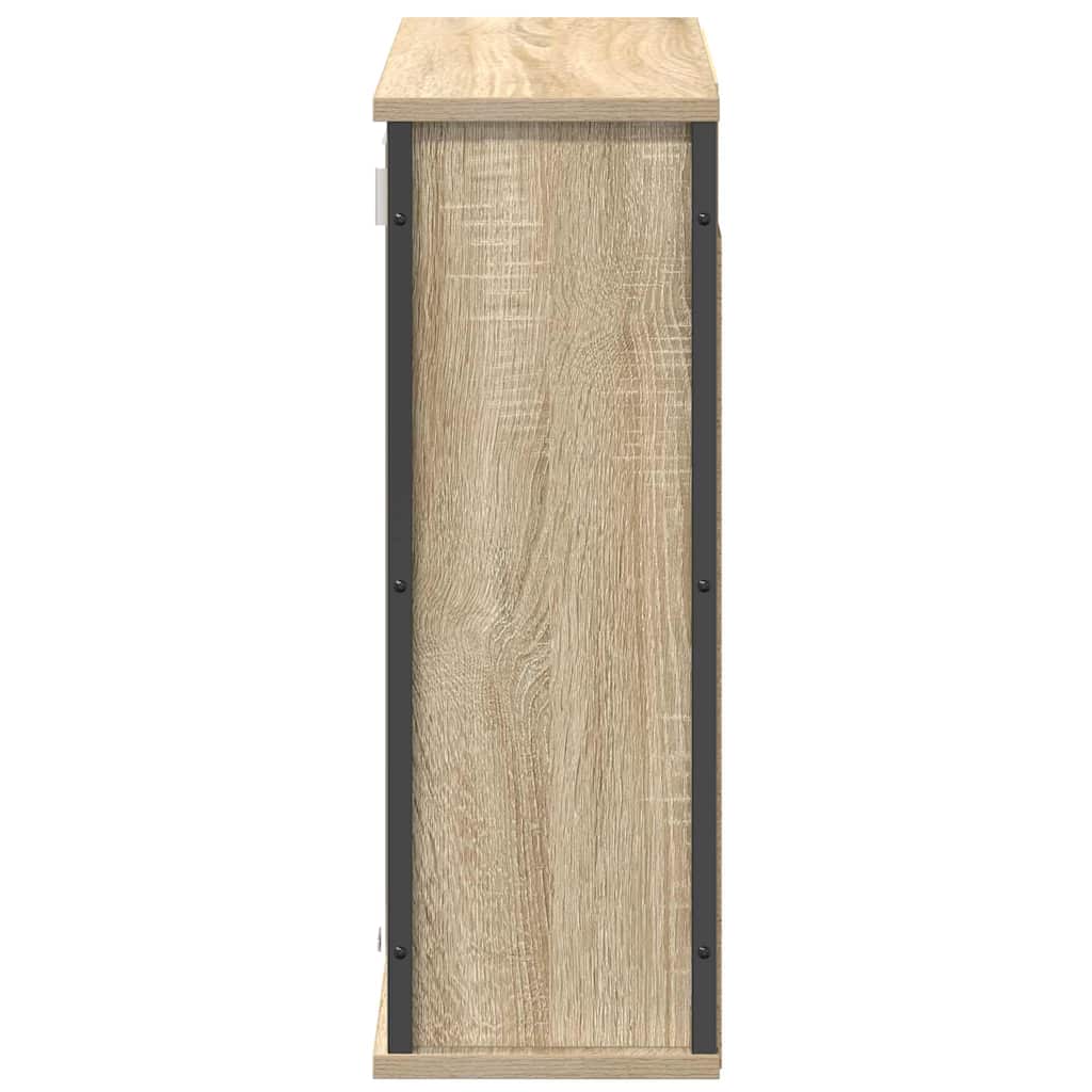 Kupaonski zidni ormarić s ogledalom sonoma hrast 60x21x60 cm