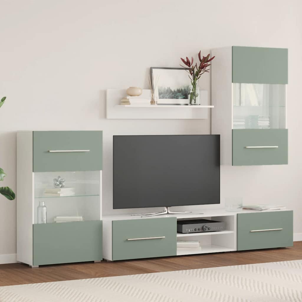 TV jedinice od 5 dijelova s LED rasvjetom maslinastozeleno
