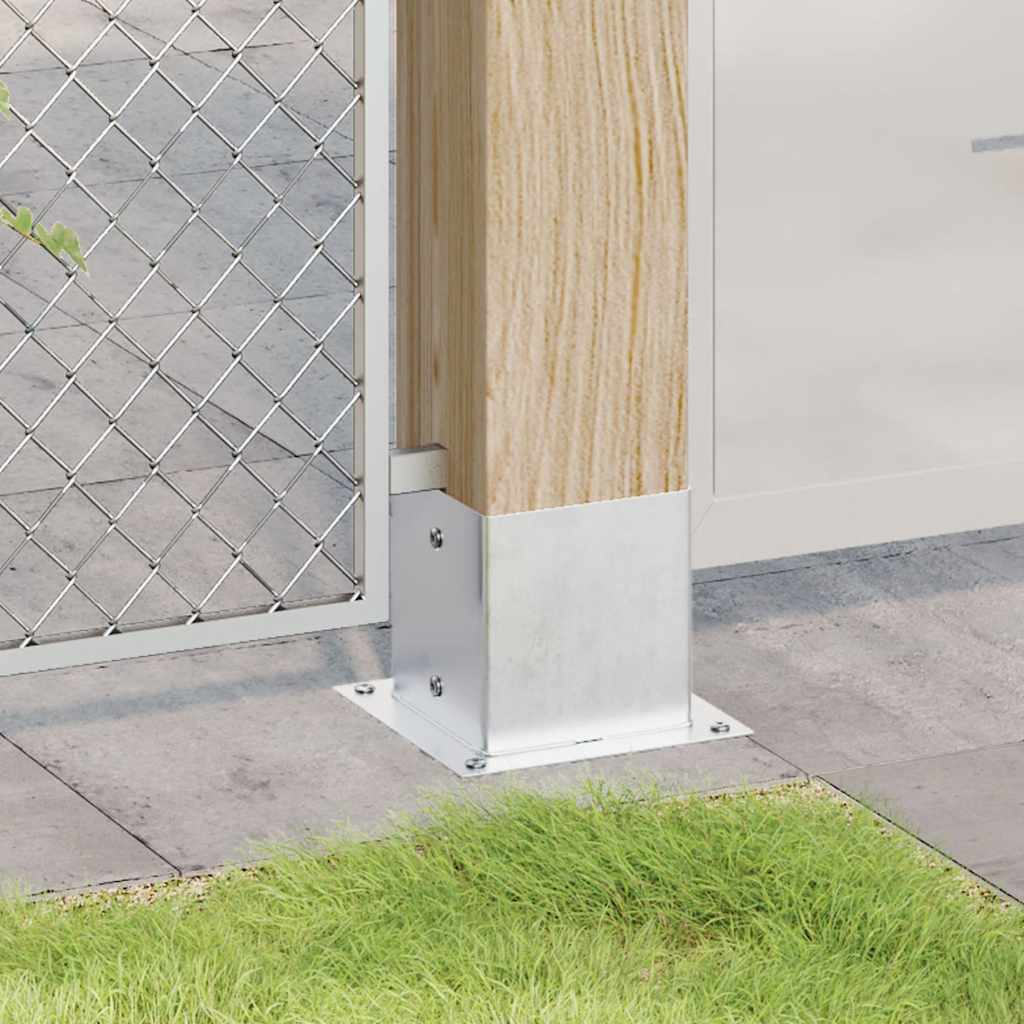 Postolja za stupove kvadratna 12 kom 141x141 mm pocinčani čelik