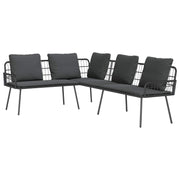 Sofa s jastukom Antracit 173 x 231 x 90cm Čelik