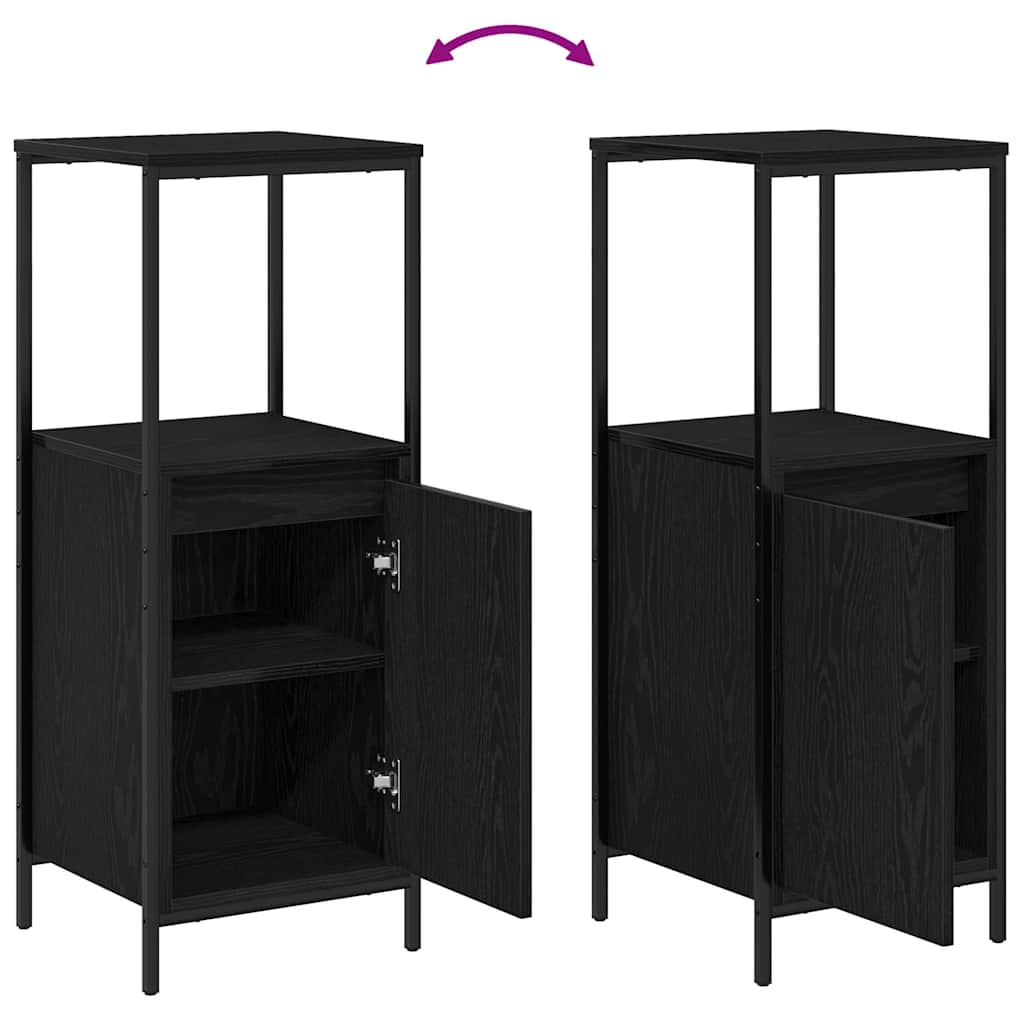 Set namještaja za kupaonicu 3 pcs Crni hrast Konstruirano drvo