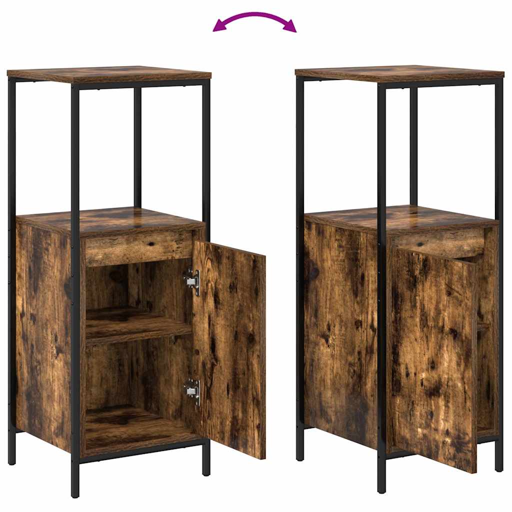 Set namještaja za kupaonicu 3 pcs Dimnjeni hrast i crna