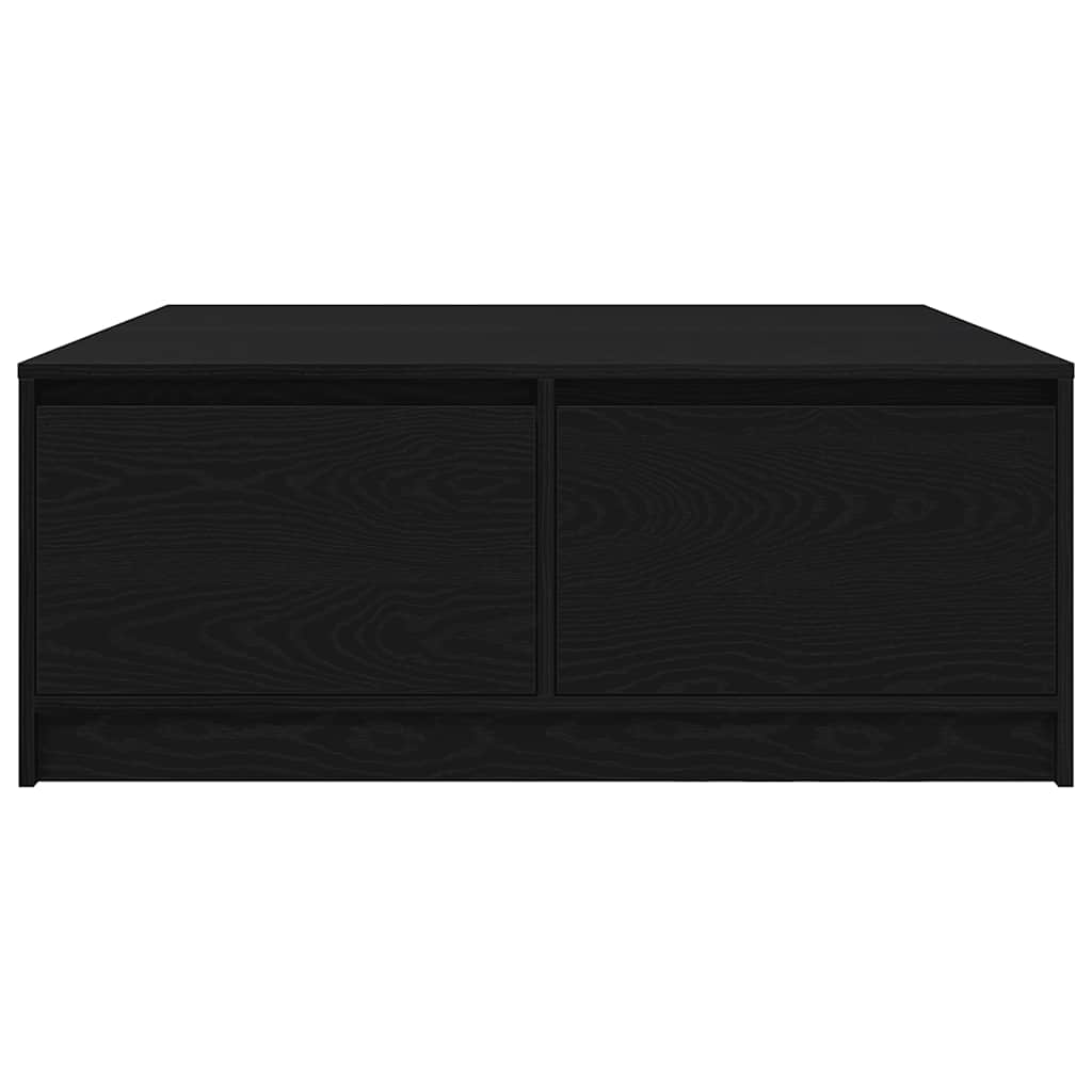 stol za kavu s ladicama crni hrast 100x100x40 cm