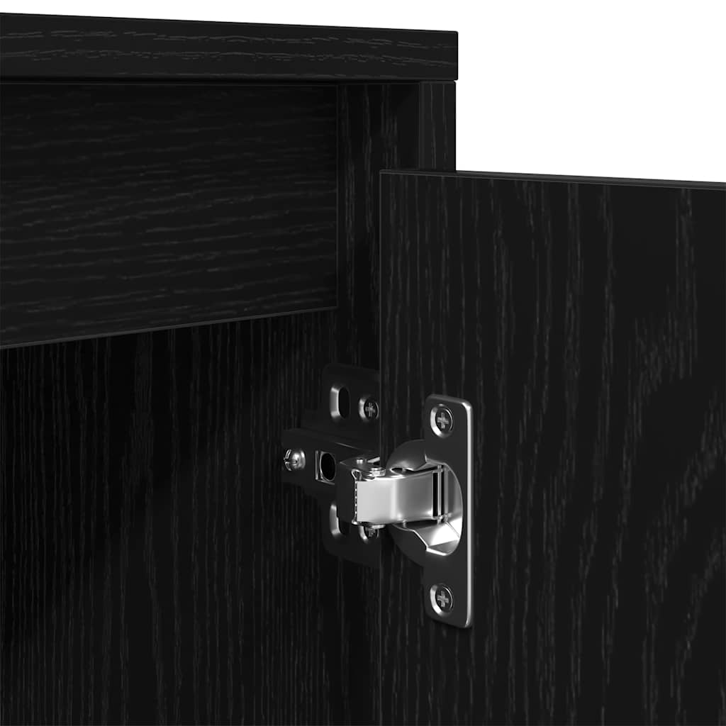 TV ormarić s LED svjetlima crni 160,5x41x50 cm