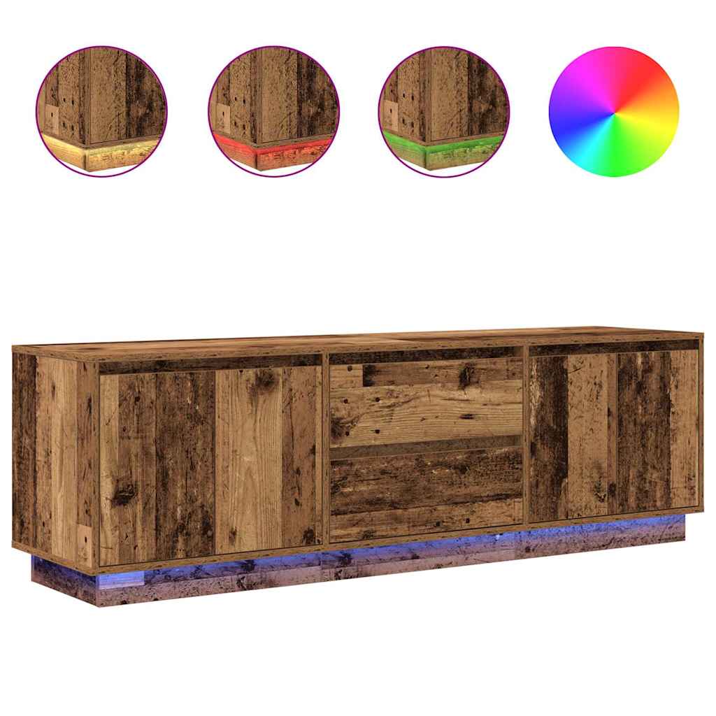 TV ormarići s LED svjetlima 2 kom boja drva 160,5x41x50 cm