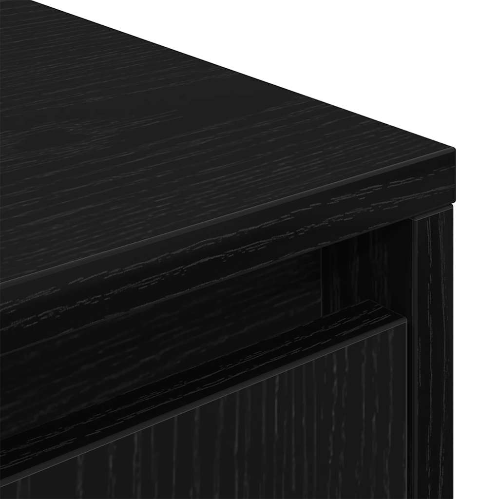 TV ormarić s LED svjetlima crni hrast 193,5x41x50 cm
