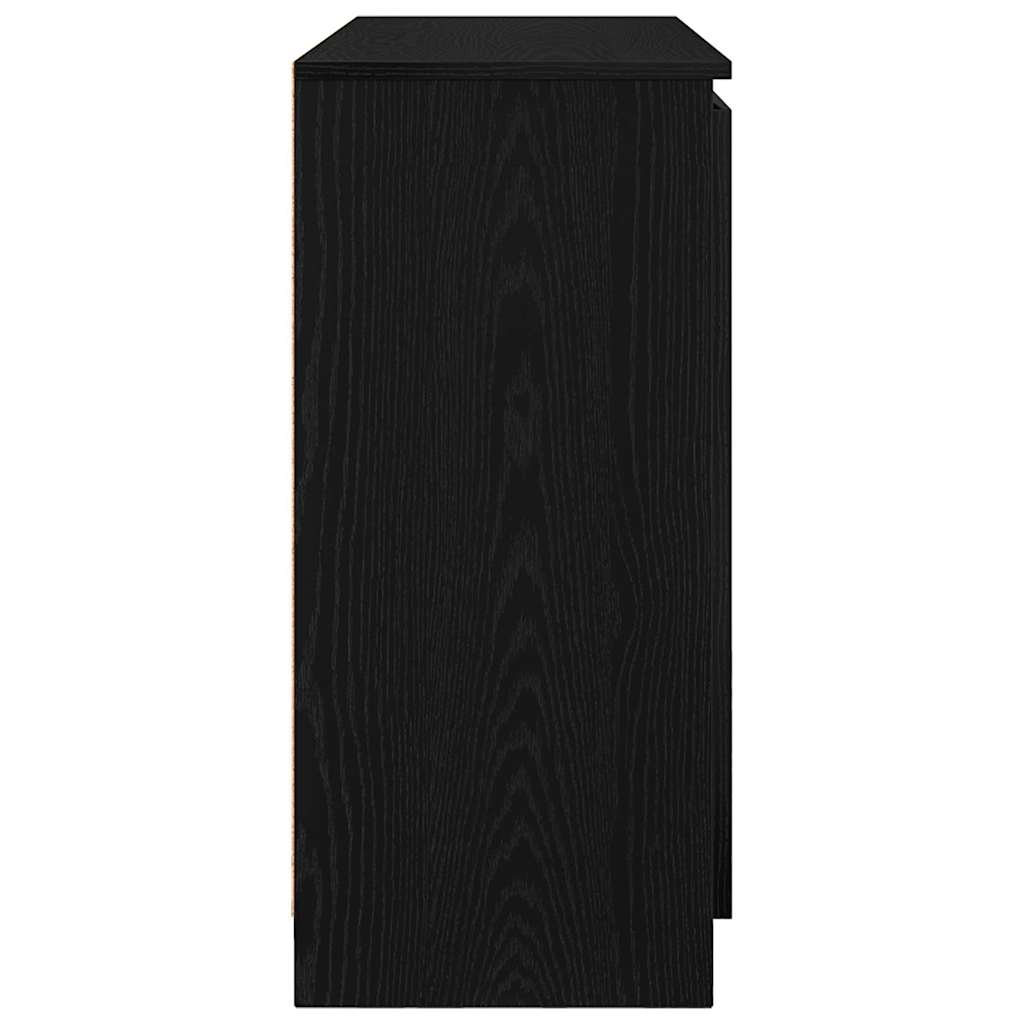 Komoda s ladicama crni hrast 100,5x35x76 cm konstruirano drvo
