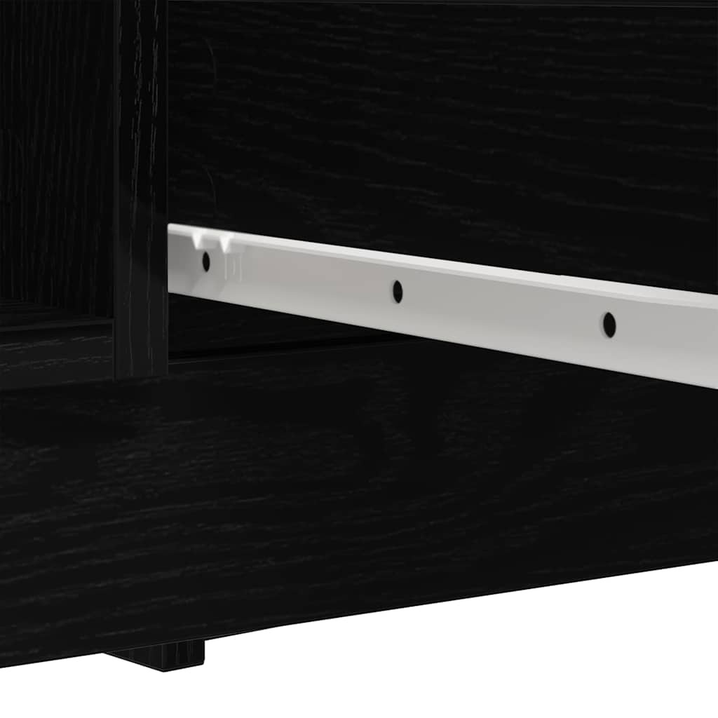 Komoda s ladicama crni hrast 100,5x35x76 cm konstruirano drvo