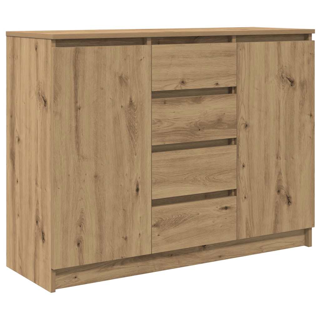 Komoda s ladicama artisan hrast 100,5x35x76cm konstruirano drvo