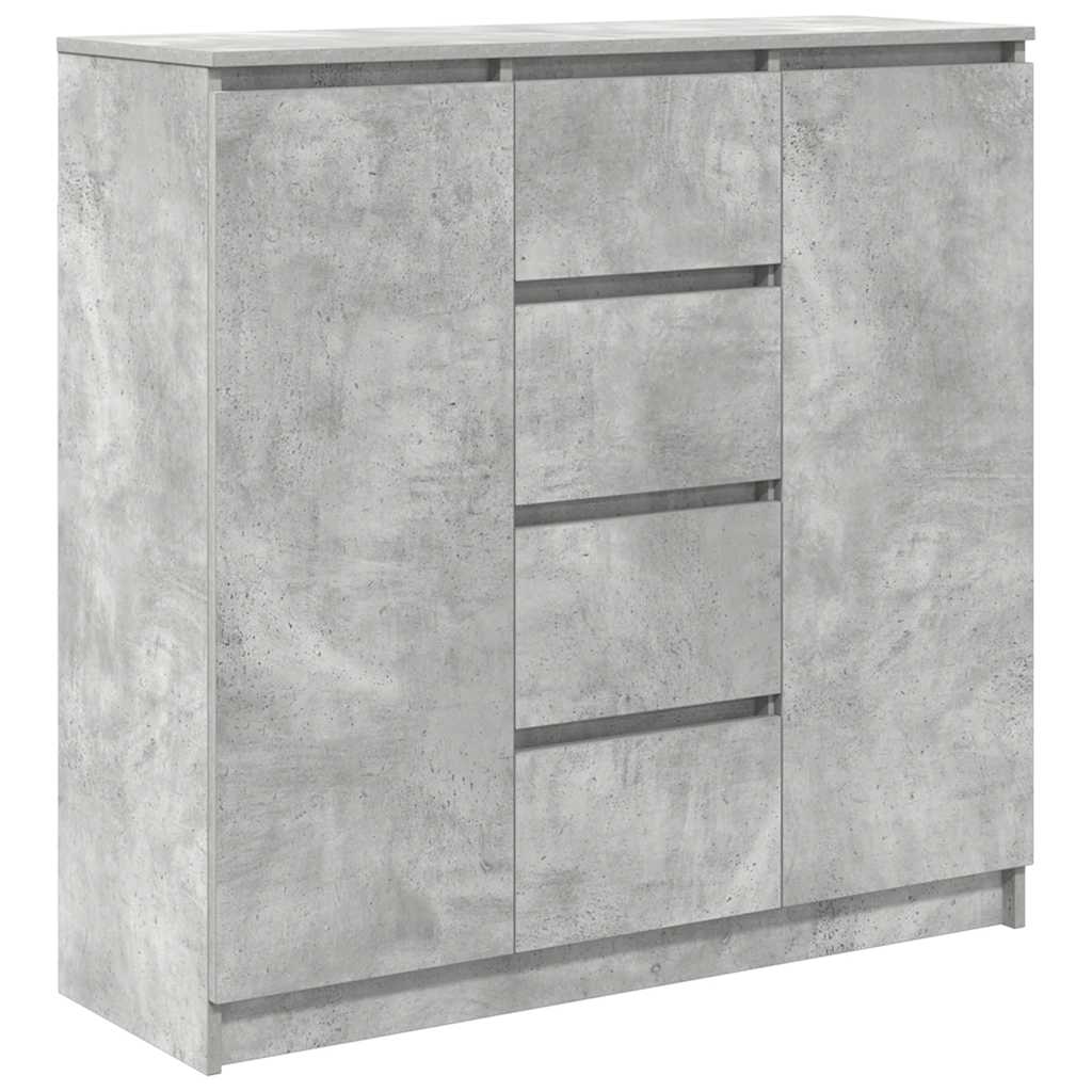 Komoda s ladicama beton siva 100,5x35x98,5 cm konstruirano drvo