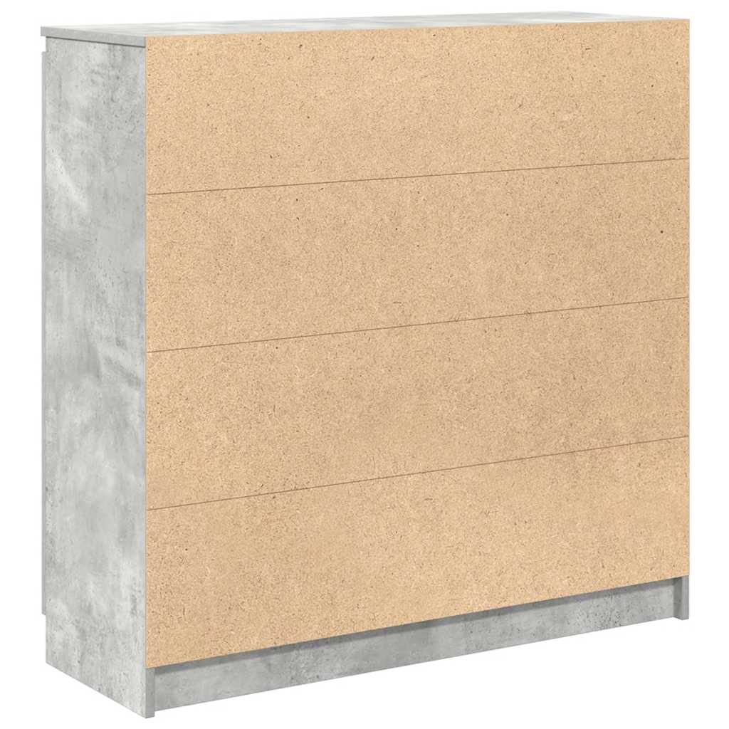 Komoda s ladicama beton siva 100,5x35x98,5 cm konstruirano drvo
