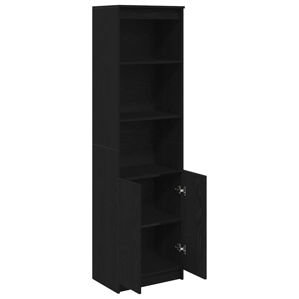 Visoka komoda crni hrast 50x35x180 cm od konstruiranog drva