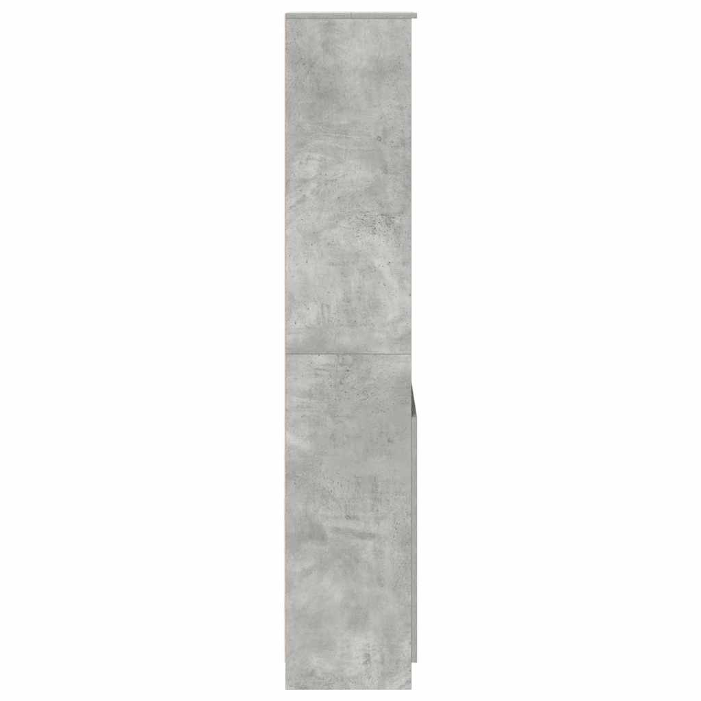 Visoka komoda siva betona 50x35x180 cm od konstruiranog drva