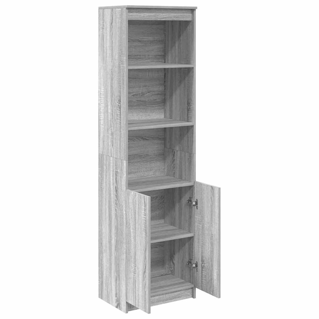 Visoka komoda siva sonome 50x35x180 cm od konstruiranog drva