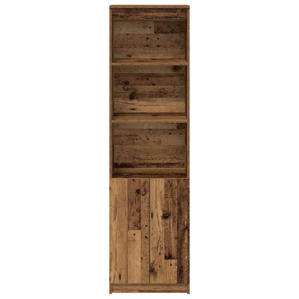 Visoka komoda boja staro drvo 50x35x180 cm konstruirano drvo