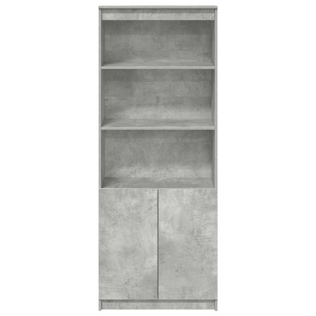 Visoka komoda siva betona 70x35x180 cm od konstruiranog drva