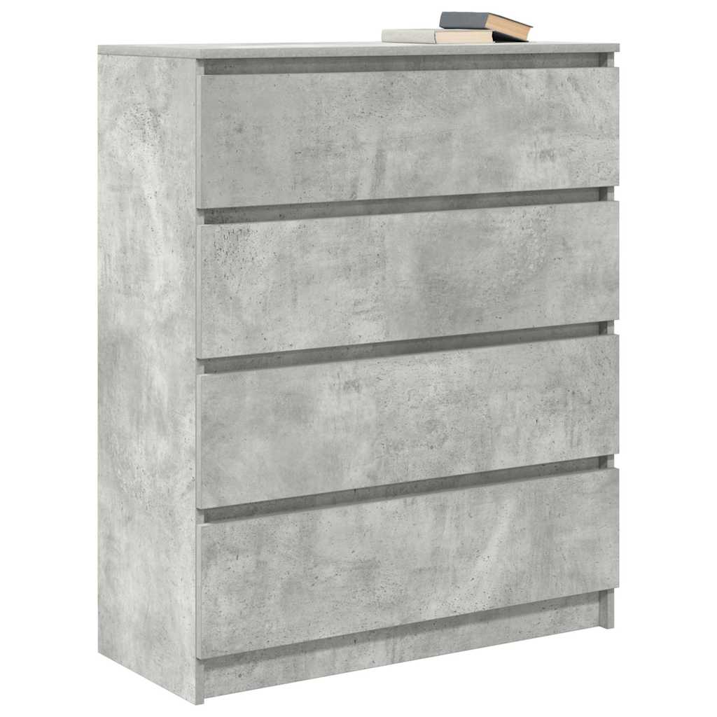 Komoda siva boja betona 80x35x99 cm od konstruiranog drva