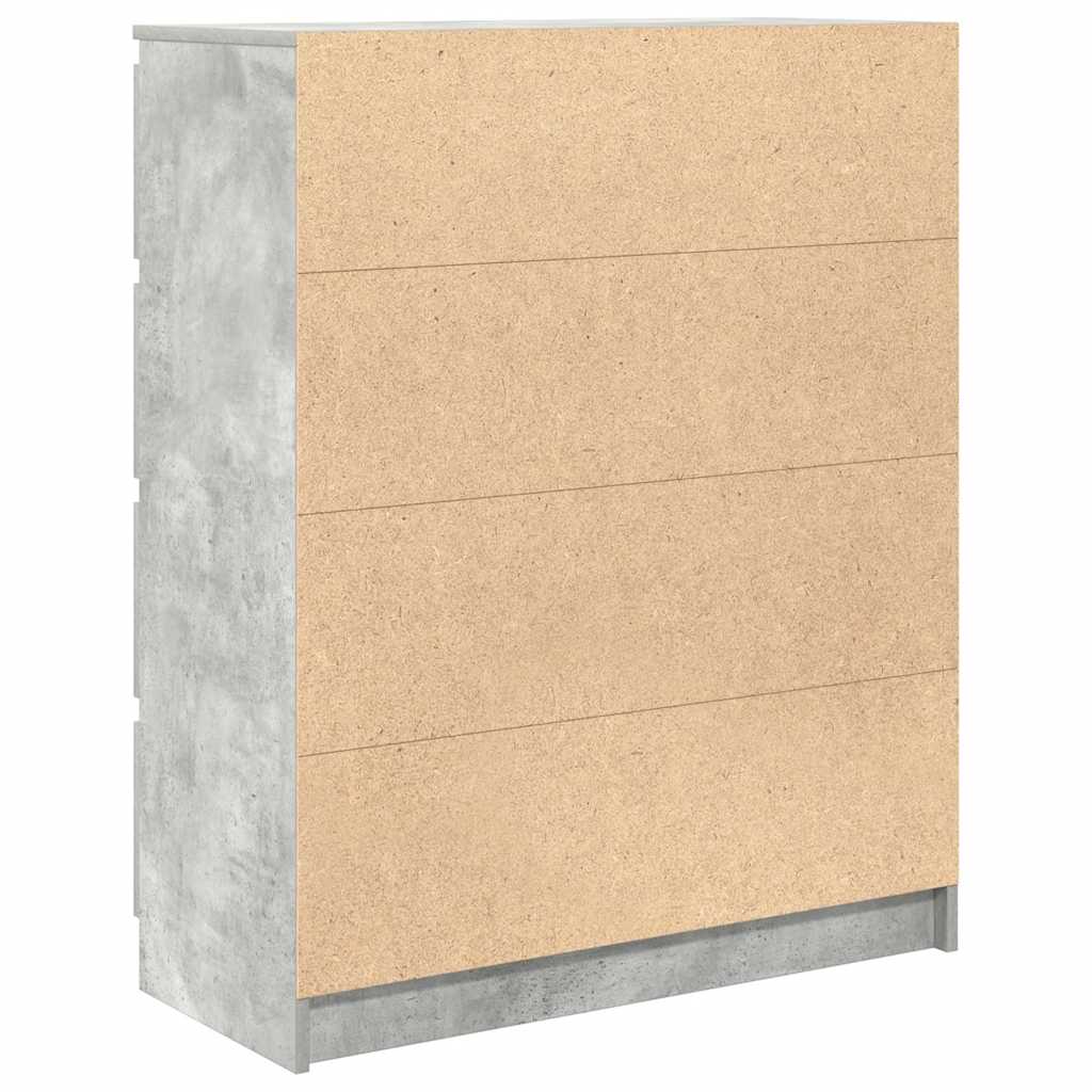 Komoda siva boja betona 80x35x99 cm od konstruiranog drva