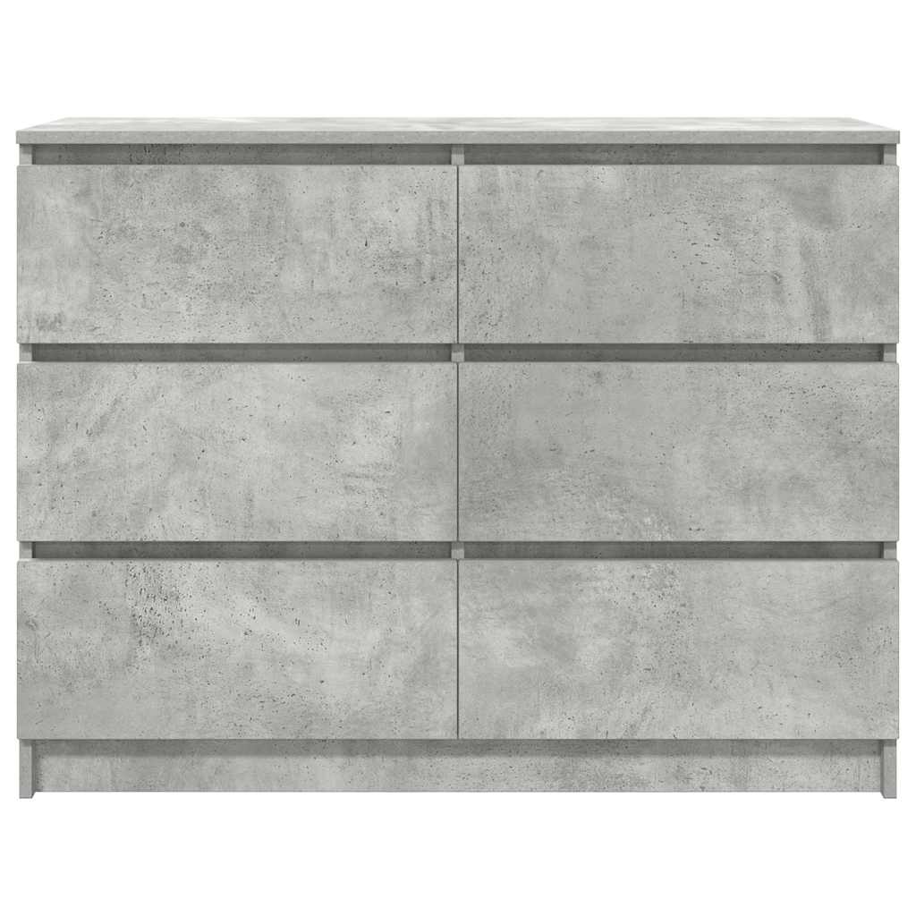 Komoda beton siva 100x35x76 cm konstruirano drvo