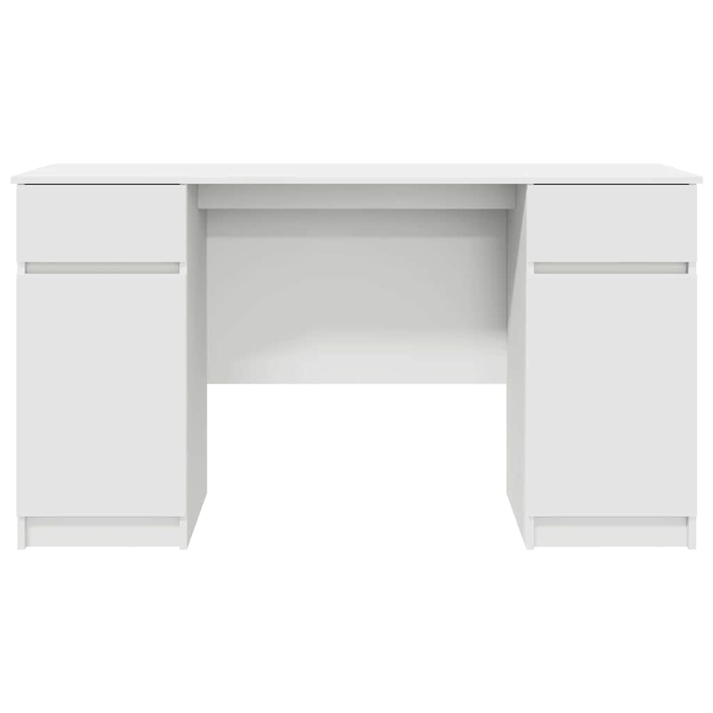 Stol s ladicama Bijelo 140 x 49 x 76 cm Konstruirano drvo