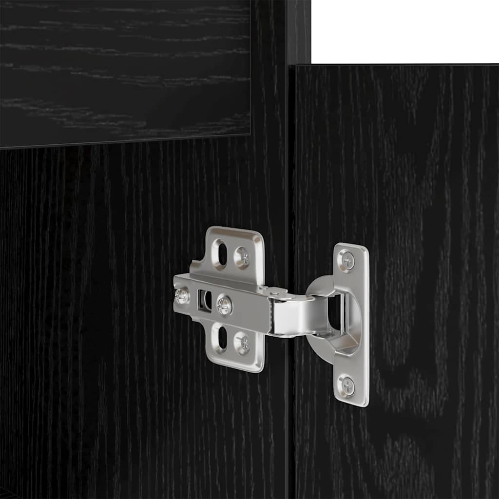 Stol s ladicama Crni hrast 140 x 49 x 76 cm Konstruirano drvo