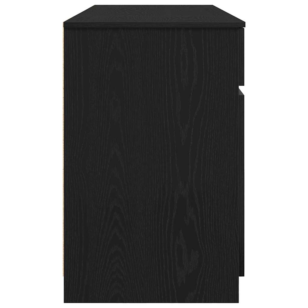 Stol s ladicama Crni hrast 140 x 49 x 76 cm Konstruirano drvo