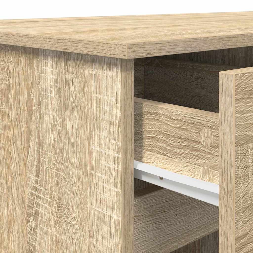 Stol s ladicama sonoma hrast 140 x 49 x 76 cm Konstruirano drvo