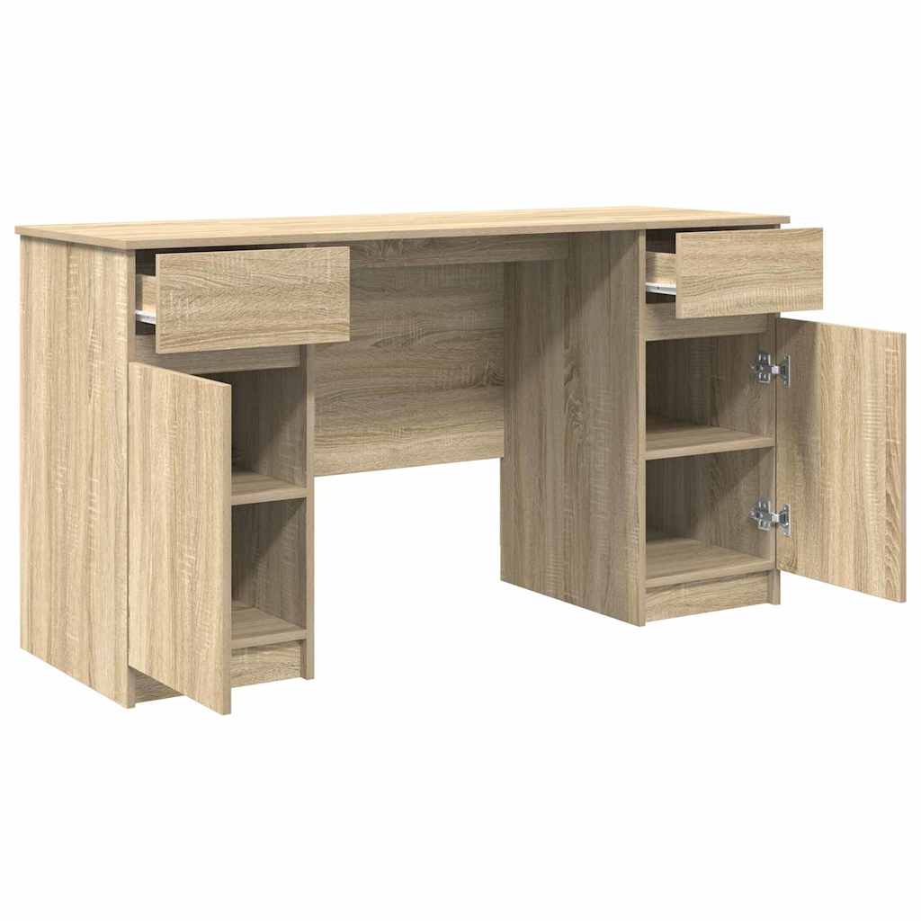 Stol s ladicama sonoma hrast 140 x 49 x 76 cm Konstruirano drvo