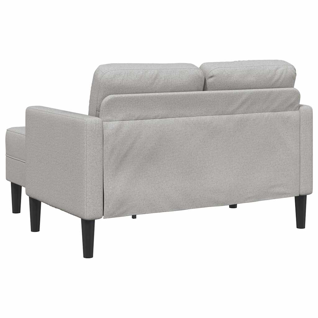 Sofa 2-sjed s ležaljkom u obliku slova L oblak siva 125 cm