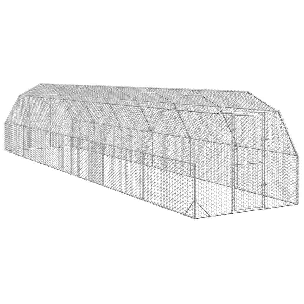 Kavez za kokoši 2,5x12x2,25 m pocinčani čelik