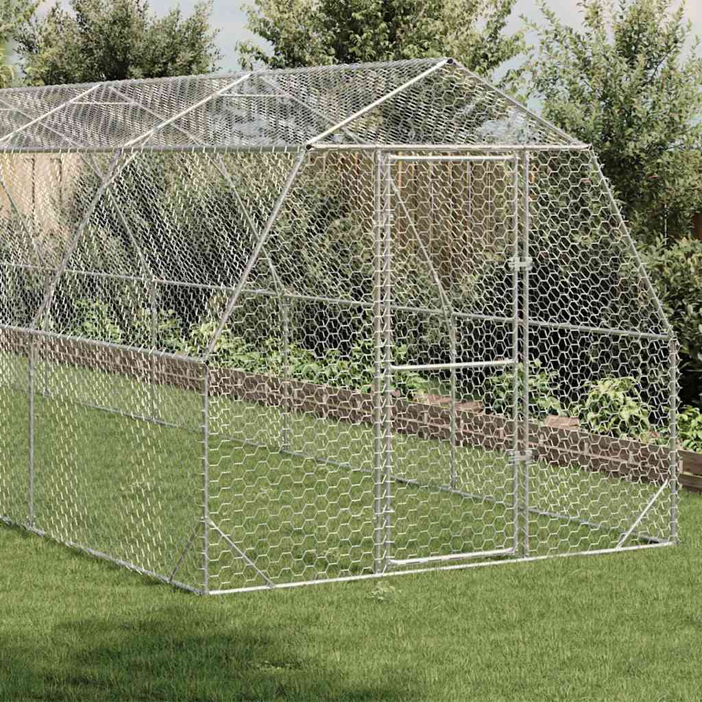 Kavez za kokoši 2,5x12x2,25 m pocinčani čelik